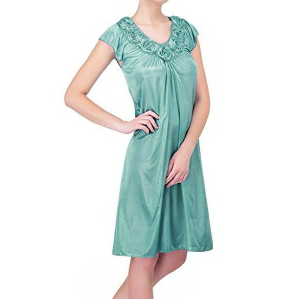 Meryl Short Sleeve Large Night-dresses Women's Nightwear Nightshirt Sleepwear 